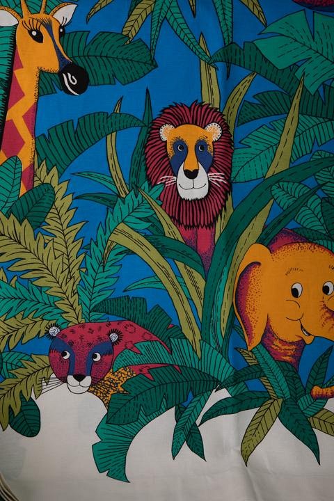 Curtain Childs with Jungle Animal Decoration 